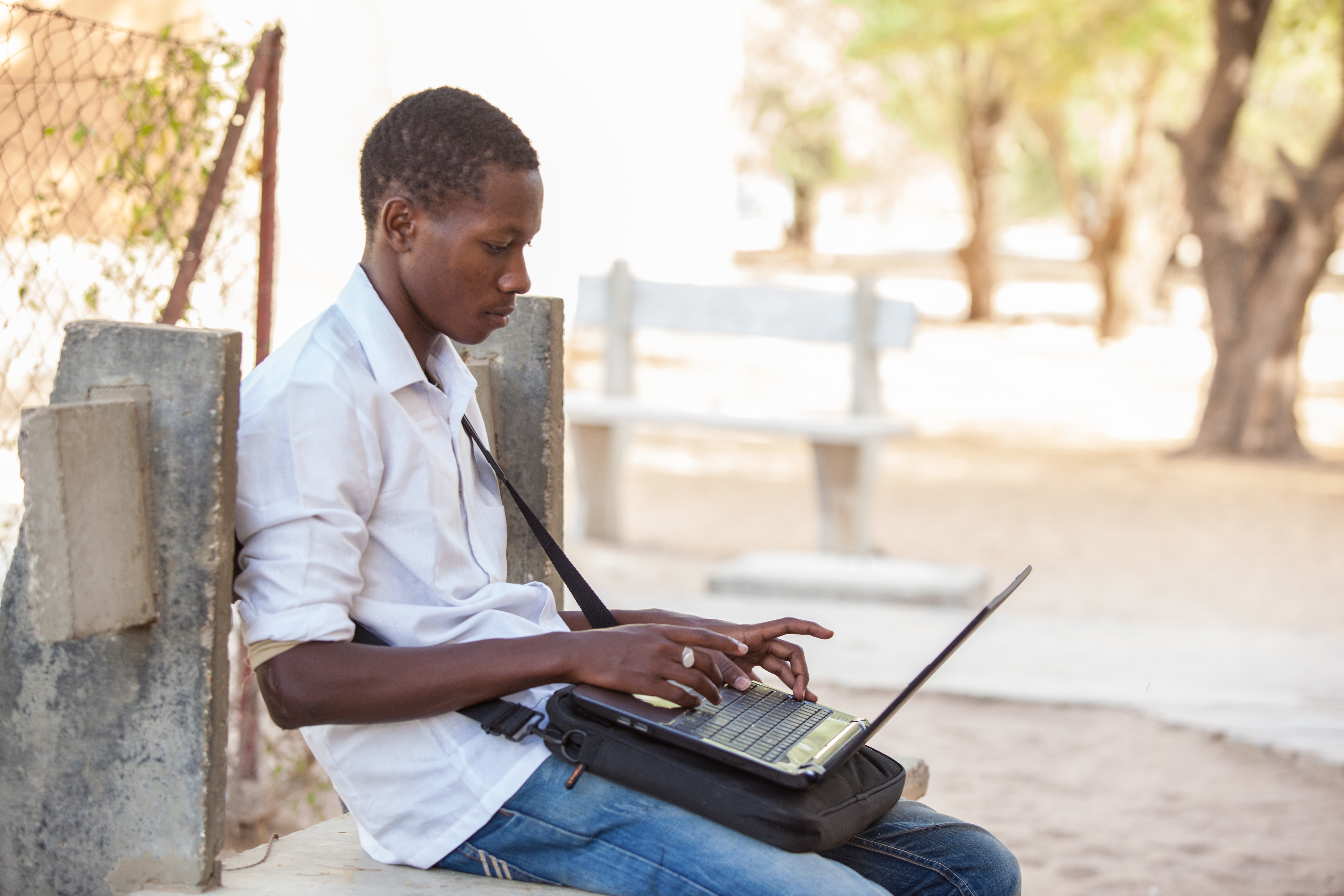 Young IT student in Senegal