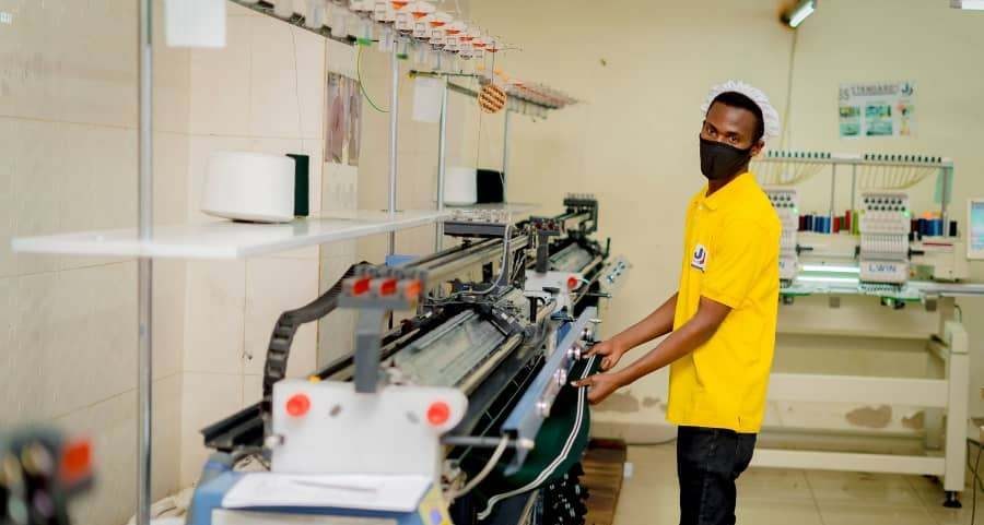 Worker in the existing factory of Janiya Investment